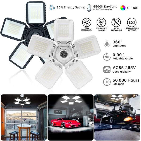 ceiling lights led garage light e27 lighting 100w/150w 12000lm ultra-bright with 5 adjustable heads for barn shop
ceiling lights led garage light e27 lighting 100w/150w 12000lm ultra-bright with 5 adjustable heads for barn shop