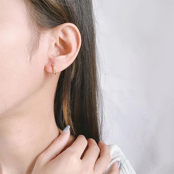 hoop & huggie earring simple style small fresh glossy plain silver gold-plated earrings, Golden;silver
hoop & huggie earring simple style small fresh glossy plain silver gold-plated earrings, Golden;silver