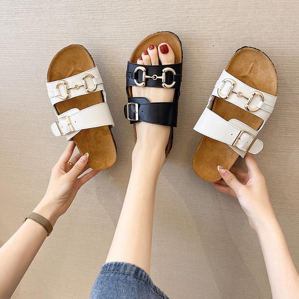 chain flat slippers female summer 2021ins tide belt buckle cork open toe mules thick bottom lazy sandals and, Black
chain flat slippers female summer 2021ins tide belt buckle cork open toe mules thick bottom lazy sandals and, Black