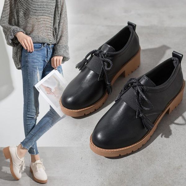 european and american style small shoes british thick heel women 2021 spring mid-heel casual women's dress, Black
european and american style small shoes british thick heel women 2021 spring mid-heel casual women's dress, Black