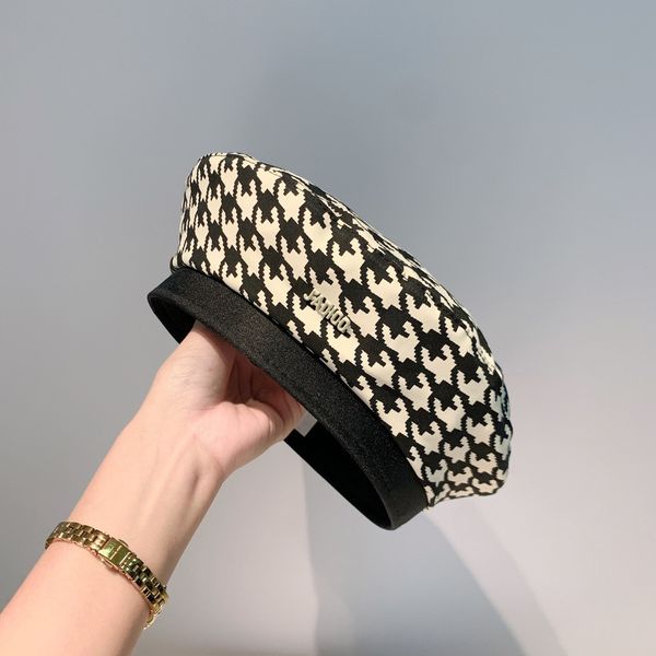 family d female british autumn winter beret thousand bird checkerboard 2021 new octagonal hat, Blue;gray
family d female british autumn winter beret thousand bird checkerboard 2021 new octagonal hat, Blue;gray