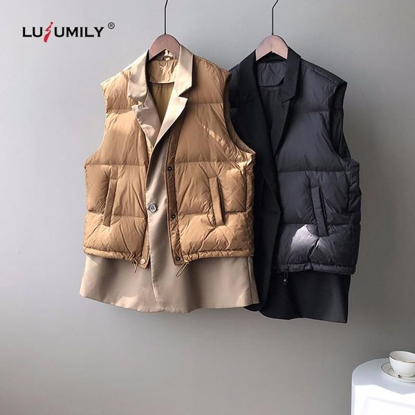 women's vests lusumily arrival fashion stand collar women two-piece suit vest sleeveless coat winter thick warm cotton waistcoat outwea, Black;white
women's vests lusumily arrival fashion stand collar women two-piece suit vest sleeveless coat winter thick warm cotton waistcoat outwea, Black;white