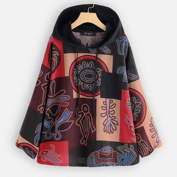 women's blouses & shirts 2021 plus size zanzea spring hooded blouse women long sleeve vintage ethnic print cotton tunic female blusas, White
women's blouses & shirts 2021 plus size zanzea spring hooded blouse women long sleeve vintage ethnic print cotton tunic female blusas, White