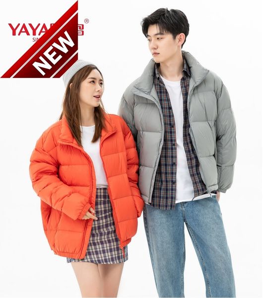 yaya 2021 winter men's stand collar puffy coat couples style 90% white duck down jacket windbreak business casual warm outwear, Black
yaya 2021 winter men's stand collar puffy coat couples style 90% white duck down jacket windbreak business casual warm outwear, Black