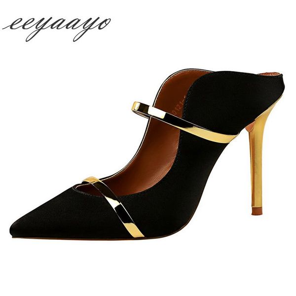 slippers 2021 summer women mules high heel pointed toe metal ladies shoes black female outside slides
slippers 2021 summer women mules high heel pointed toe metal ladies shoes black female outside slides