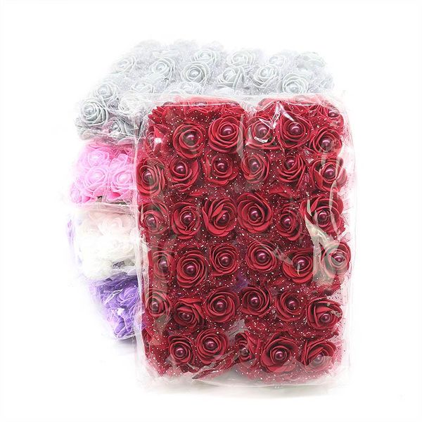 72pcs 3cm foam mini rose heads with pearl bead artificial flowers for wedding decoration diy bride wreath home decor fake flower decorative
72pcs 3cm foam mini rose heads with pearl bead artificial flowers for wedding decoration diy bride wreath home decor fake flower decorative