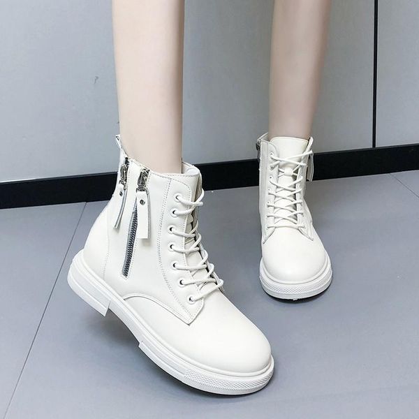 boots women side zipper fashion round head winter comfortable snow light non-slip female warm lacing flat shoes, Black
boots women side zipper fashion round head winter comfortable snow light non-slip female warm lacing flat shoes, Black