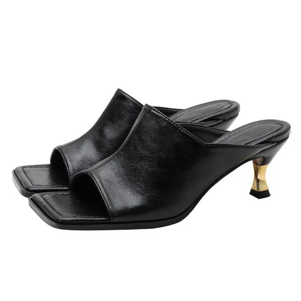 slippers spring fashion ladies high heel square open toe burgundy stiletto dress shoes women soft skin hell shoe sandals, Black
slippers spring fashion ladies high heel square open toe burgundy stiletto dress shoes women soft skin hell shoe sandals, Black