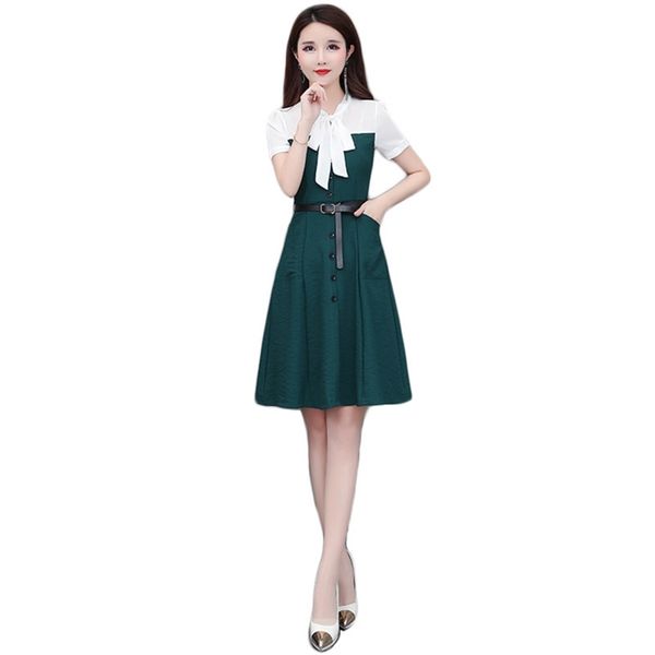 summer dress women vintage green s-4xl plus size 020 fashion bow collar send belt slim chiffon short sleeve mini lr904 210531, Black;gray
summer dress women vintage green s-4xl plus size 020 fashion bow collar send belt slim chiffon short sleeve mini lr904 210531, Black;gray