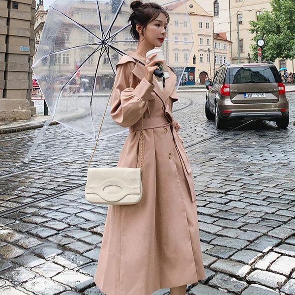 women's wool & blends trench coat loose turndown collar button autumn 2021 korean fashion thicken sashes long, Black
women's wool & blends trench coat loose turndown collar button autumn 2021 korean fashion thicken sashes long, Black