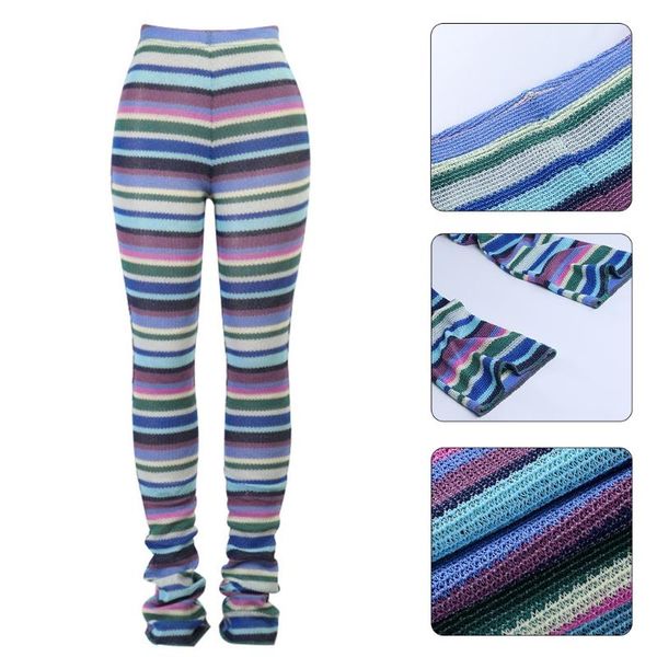 women's jeans women high waist knitted long pants multicolor striped hipster skinny pleated stacked trousers vintage bell bottom croche, Blue
women's jeans women high waist knitted long pants multicolor striped hipster skinny pleated stacked trousers vintage bell bottom croche, Blue