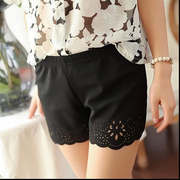 black white sweet girl womens shorts summer elastic middle waist casual hollow floral korean, White;black
black white sweet girl womens shorts summer elastic middle waist casual hollow floral korean, White;black