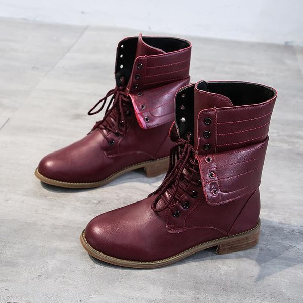 women pu leather ankle boots autumn winter vintage mid calf ladies shoes casual snow size 35-43, Black
women pu leather ankle boots autumn winter vintage mid calf ladies shoes casual snow size 35-43, Black