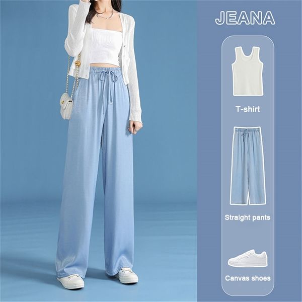 summer ice silk thin women's baggy jeans oversize pants fashion high waist denim trousers for girls loose wide leg 210708, Blue
summer ice silk thin women's baggy jeans oversize pants fashion high waist denim trousers for girls loose wide leg 210708, Blue