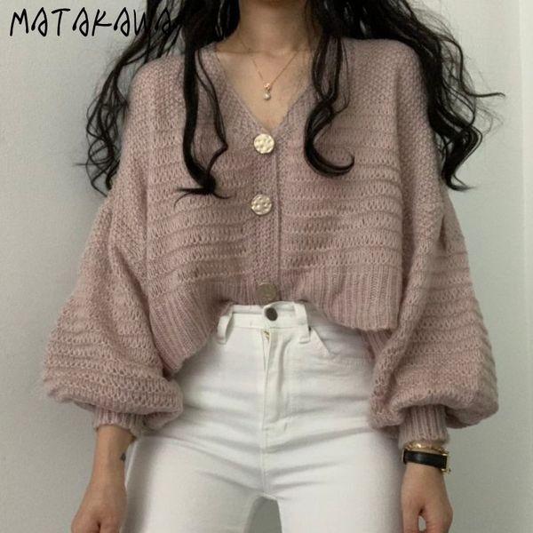 matakawa autumn knit ladies soft waxy knitted cardigans v-neck short sweater women loose outer wear 210513, White;black
matakawa autumn knit ladies soft waxy knitted cardigans v-neck short sweater women loose outer wear 210513, White;black