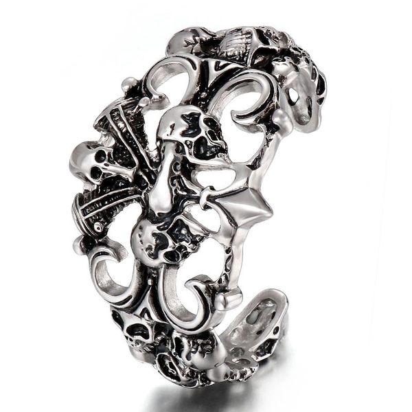bangle punk 316l stainless steel huge hyperbole cast handmade ghost head men biker rock model show bracelets, Black
bangle punk 316l stainless steel huge hyperbole cast handmade ghost head men biker rock model show bracelets, Black