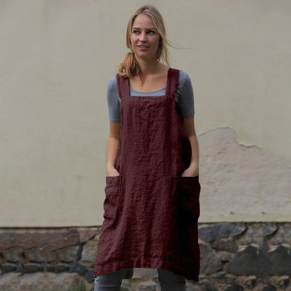 aprons cotton linen aprons, solid color cross bandage x shape back kitchen cooking clothes
aprons cotton linen aprons, solid color cross bandage x shape back kitchen cooking clothes