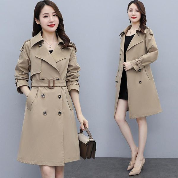 women's trench coats coat mid-length 2021 autumn clothing korean style fashionable slimming double-breasted, Tan;black
women's trench coats coat mid-length 2021 autumn clothing korean style fashionable slimming double-breasted, Tan;black