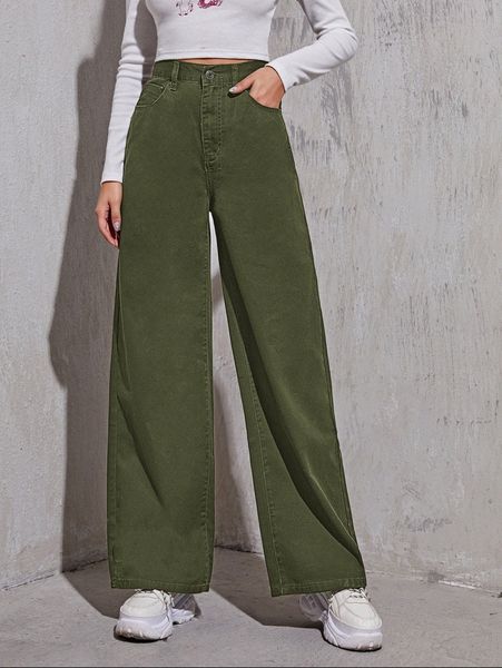 high-rise wide leg jeans z8yh#, Blue