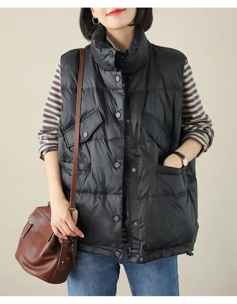 vests down et vt women's short 2021 fashion down vt for women to wear outside in autumn and winter, Black;white
vests down et vt women's short 2021 fashion down vt for women to wear outside in autumn and winter, Black;white