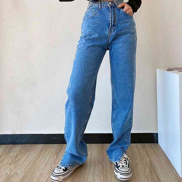 ladies fashion trousers straight leg jeans women high waist slim loose autumn winter pants split washing casual mom pantalones, Blue
ladies fashion trousers straight leg jeans women high waist slim loose autumn winter pants split washing casual mom pantalones, Blue