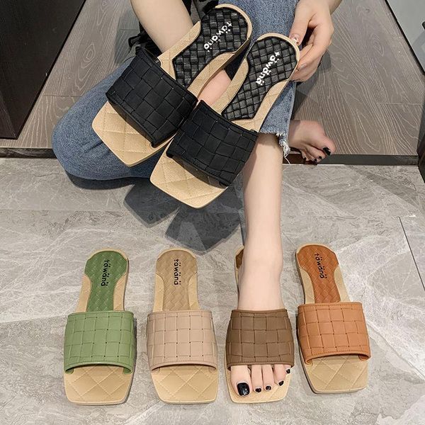 spring and summer open toe flat square sandals casual comfortable one-word anti-crocodile pattern slippers for, Black
spring and summer open toe flat square sandals casual comfortable one-word anti-crocodile pattern slippers for, Black