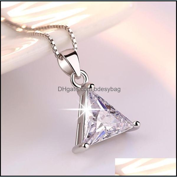 necklaces & pendants jewelryanenjery 925 sterling sier jewelry zirconia triangle pendant neckace for women gift 45cm box chain choker collar, Silver
necklaces & pendants jewelryanenjery 925 sterling sier jewelry zirconia triangle pendant neckace for women gift 45cm box chain choker collar, Silver