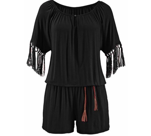 women's jumpsuits & rompers women summer playsuits off shoulder tassel female beach boho short overalls 2021 girls pockets plus size, Black;white
women's jumpsuits & rompers women summer playsuits off shoulder tassel female beach boho short overalls 2021 girls pockets plus size, Black;white
