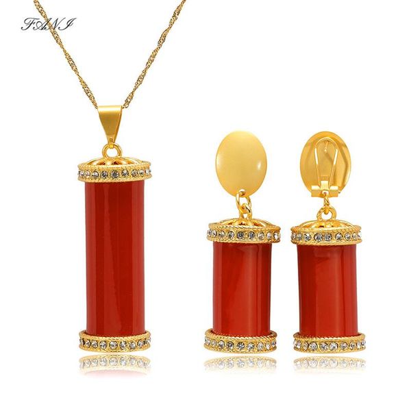 earrings & necklace fani 2021 brand wedding pendant necklaces sets for women/teenage girls gold round cylinder jewelry set wholesale, Silver
earrings & necklace fani 2021 brand wedding pendant necklaces sets for women/teenage girls gold round cylinder jewelry set wholesale, Silver
