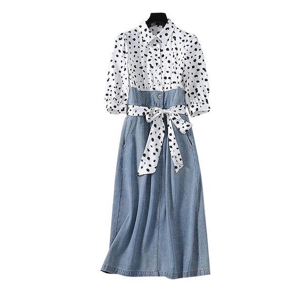 runway dresses europe and america runway high-quality fake two-piece shirt denim stitching dress hz3c, Black
runway dresses europe and america runway high-quality fake two-piece shirt denim stitching dress hz3c, Black