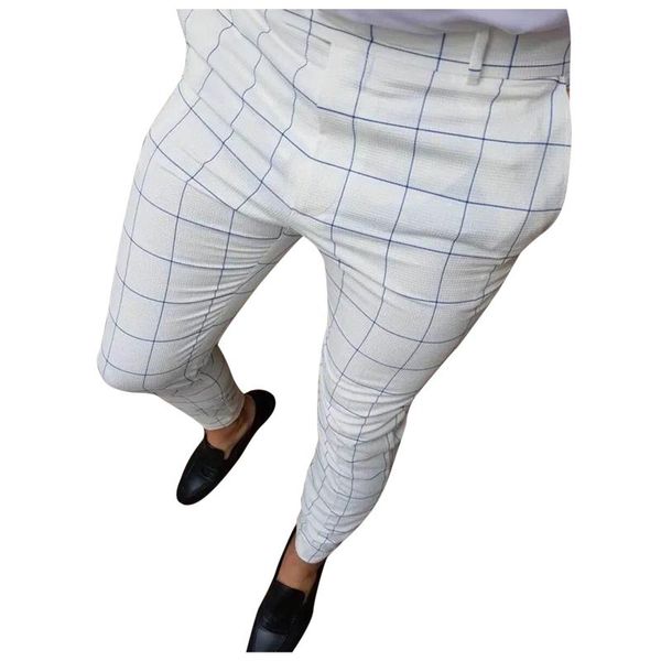 men's pants smart casual fashion clothing plaid print pencil skinny mid waist jogger trousers for men, Black
men's pants smart casual fashion clothing plaid print pencil skinny mid waist jogger trousers for men, Black