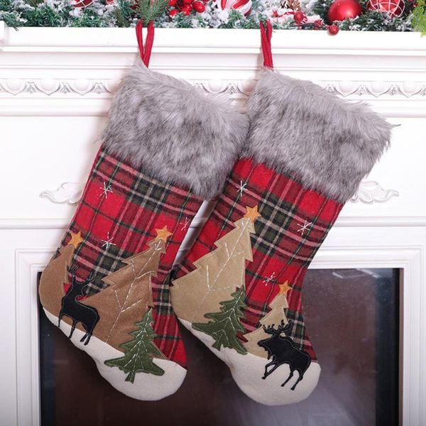 christmas decorations stocking kids gift bag linen lattice candy noel for home sock tree decoration
christmas decorations stocking kids gift bag linen lattice candy noel for home sock tree decoration