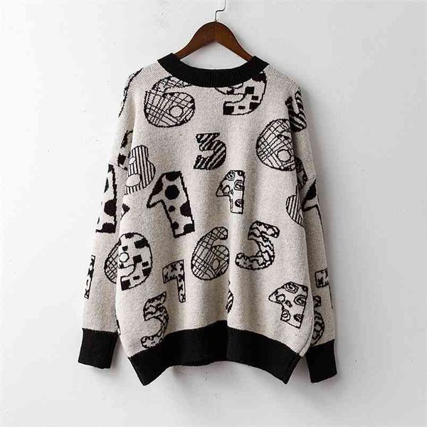 women winter pullover and sweaters letters printed casual knit jumpers chic harajuku fashion korean female 210430, Black;gray
women winter pullover and sweaters letters printed casual knit jumpers chic harajuku fashion korean female 210430, Black;gray