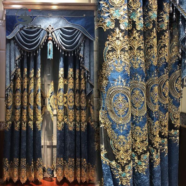 curtain & drapes as european high-end atmosphere luxury distinguished blue chenille hollow embroidery curtains for living dining room bedroo
curtain & drapes as european high-end atmosphere luxury distinguished blue chenille hollow embroidery curtains for living dining room bedroo