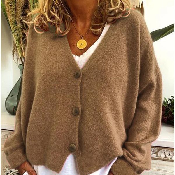 women's jackets women cardigans sweater v neck solid loose knitwear single breasted casual knit cardigan outwear winter jacket coat, Black;brown
women's jackets women cardigans sweater v neck solid loose knitwear single breasted casual knit cardigan outwear winter jacket coat, Black;brown
