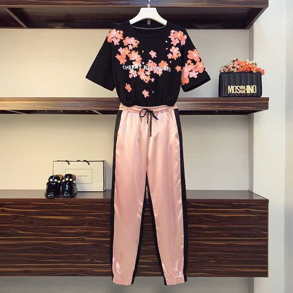 two piece dress oneimirry summer women plus size pants set female sweat suits cherry blossoms black pink 2 outfits clothing1 d9s2, White
two piece dress oneimirry summer women plus size pants set female sweat suits cherry blossoms black pink 2 outfits clothing1 d9s2, White
