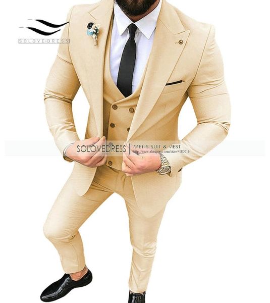 men's suits & blazers beige/black men suit 3 pieces slim fit casual notched lapel v neck groomsmen tuxedos for wedding(blazer+vest+pant, White;black
men's suits & blazers beige/black men suit 3 pieces slim fit casual notched lapel v neck groomsmen tuxedos for wedding(blazer+vest+pant, White;black
