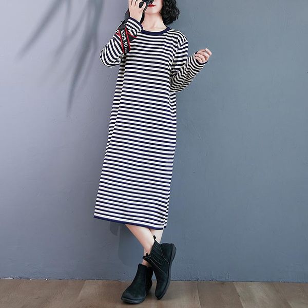 casual dresses knit sweater straight dress women lazy striped long sleeve round neck elegant fashion autumn and winter mid-length loose, Black;gray
casual dresses knit sweater straight dress women lazy striped long sleeve round neck elegant fashion autumn and winter mid-length loose, Black;gray