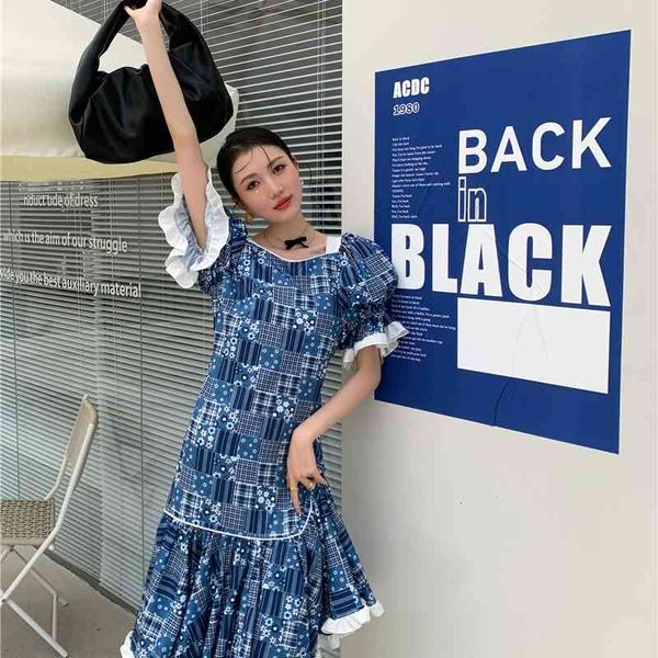 casual dresses vintage plaid puff sleeve square neck for women 2021 blue short ruffle a line knee length designer qndc, Black;gray
casual dresses vintage plaid puff sleeve square neck for women 2021 blue short ruffle a line knee length designer qndc, Black;gray
