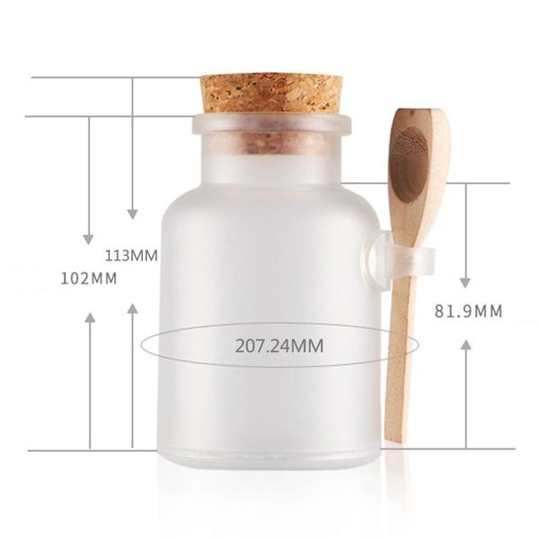 200ml clear women empty matte cork bath salt bottle with wooden spoon cosmetic refillable jar storage bottles & jars
200ml clear women empty matte cork bath salt bottle with wooden spoon cosmetic refillable jar storage bottles & jars