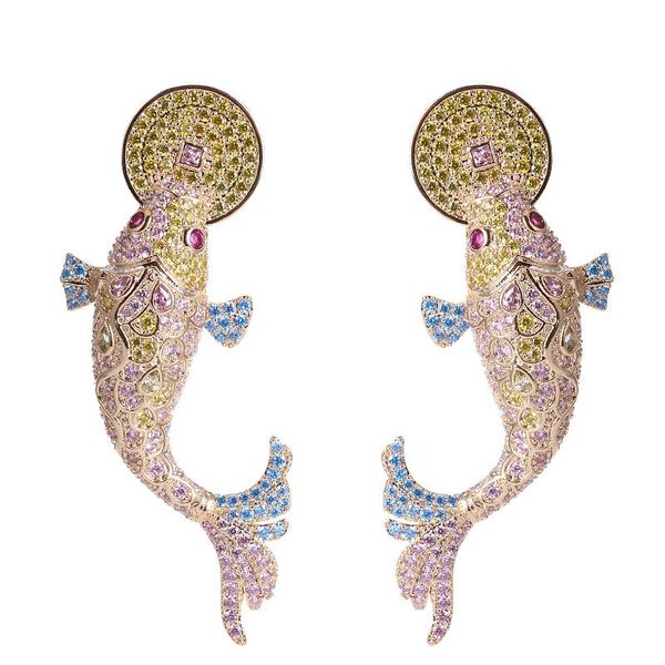 dangle & chandelier xiumeiyizu luxury zirconia animal drop earrings pave full cz stone style fashion carp bite ingots pendant long earring, Silver
dangle & chandelier xiumeiyizu luxury zirconia animal drop earrings pave full cz stone style fashion carp bite ingots pendant long earring, Silver