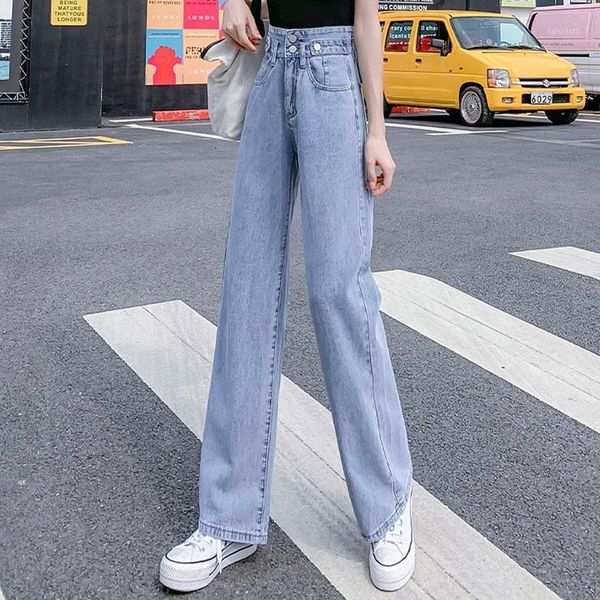 women's jeans woman wide leg denim trousers streetwear vintage casual pants 2021 harajuku high waist female straight, Blue
women's jeans woman wide leg denim trousers streetwear vintage casual pants 2021 harajuku high waist female straight, Blue