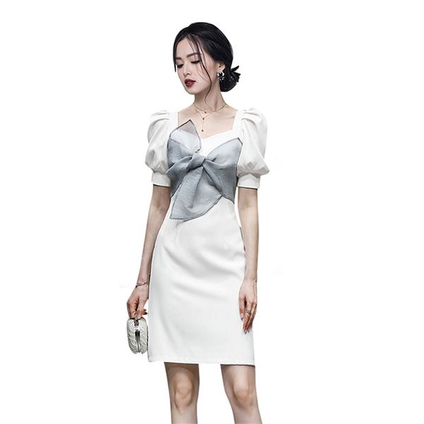 french tight dress summer short sleeve flower cabaret formal party midi dresses for women 210602, Black;gray
french tight dress summer short sleeve flower cabaret formal party midi dresses for women 210602, Black;gray