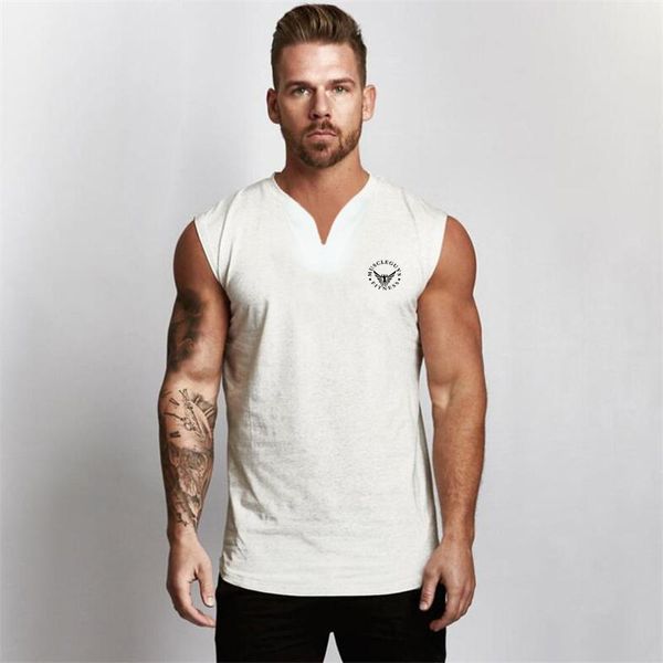 men' tank workout mens fashion casual musculation gym training breathable fitness singlets running sleeveless v-neck vest, White;black
men' tank workout mens fashion casual musculation gym training breathable fitness singlets running sleeveless v-neck vest, White;black