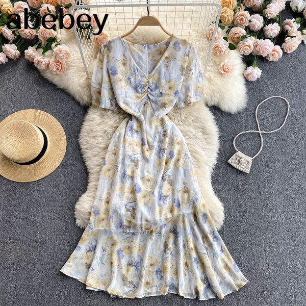 women korean floral dress sweet puff sleeve v neck a-line ruffles es summer boho print holiday beach short 210512, Black;gray
women korean floral dress sweet puff sleeve v neck a-line ruffles es summer boho print holiday beach short 210512, Black;gray