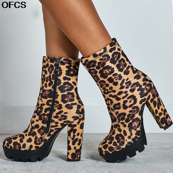 boots ankle for women fashion leopard boot autumn winter flock platform thick heels shoes high zipper ladies muzw, Black
boots ankle for women fashion leopard boot autumn winter flock platform thick heels shoes high zipper ladies muzw, Black
