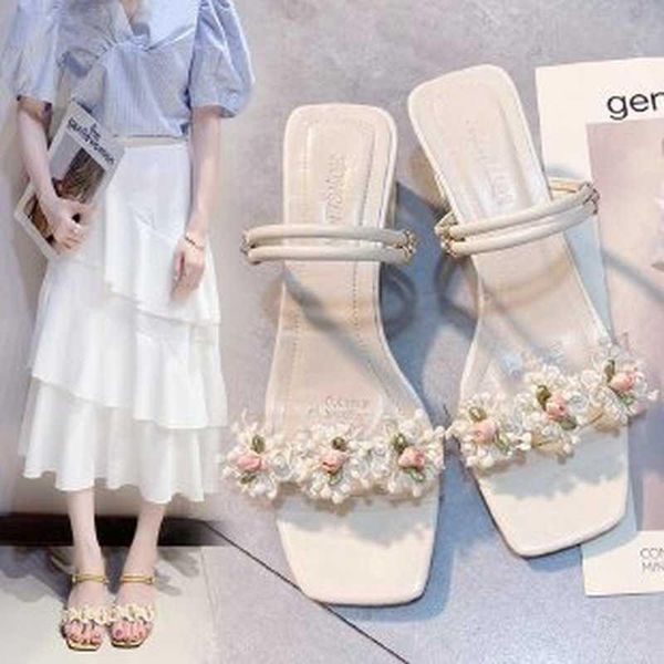 sandals women summer fashion women's 2021 fairy style flowers high-heeled thick heel and slippers, Black
sandals women summer fashion women's 2021 fairy style flowers high-heeled thick heel and slippers, Black