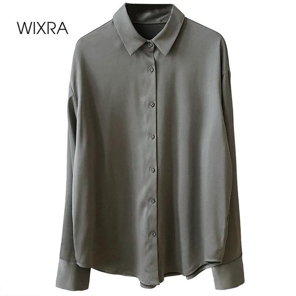 women's blouses & shirts wixra solid loose stylish chiffon turn-down collar casual office wear for women summer autumn, White
women's blouses & shirts wixra solid loose stylish chiffon turn-down collar casual office wear for women summer autumn, White