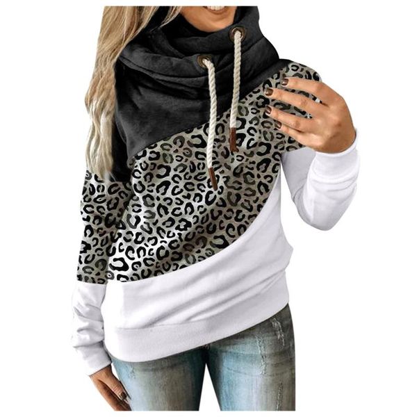 lace up women casual leopard contrast long sleeve hoodie sweatshirt pullovers fashion soft jumper clothing blouse winter women's hoodi, Black
lace up women casual leopard contrast long sleeve hoodie sweatshirt pullovers fashion soft jumper clothing blouse winter women's hoodi, Black