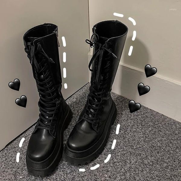 boots 2021 black cool punk motorcycles female platform wedges high heels calf women shoes lace up1
boots 2021 black cool punk motorcycles female platform wedges high heels calf women shoes lace up1